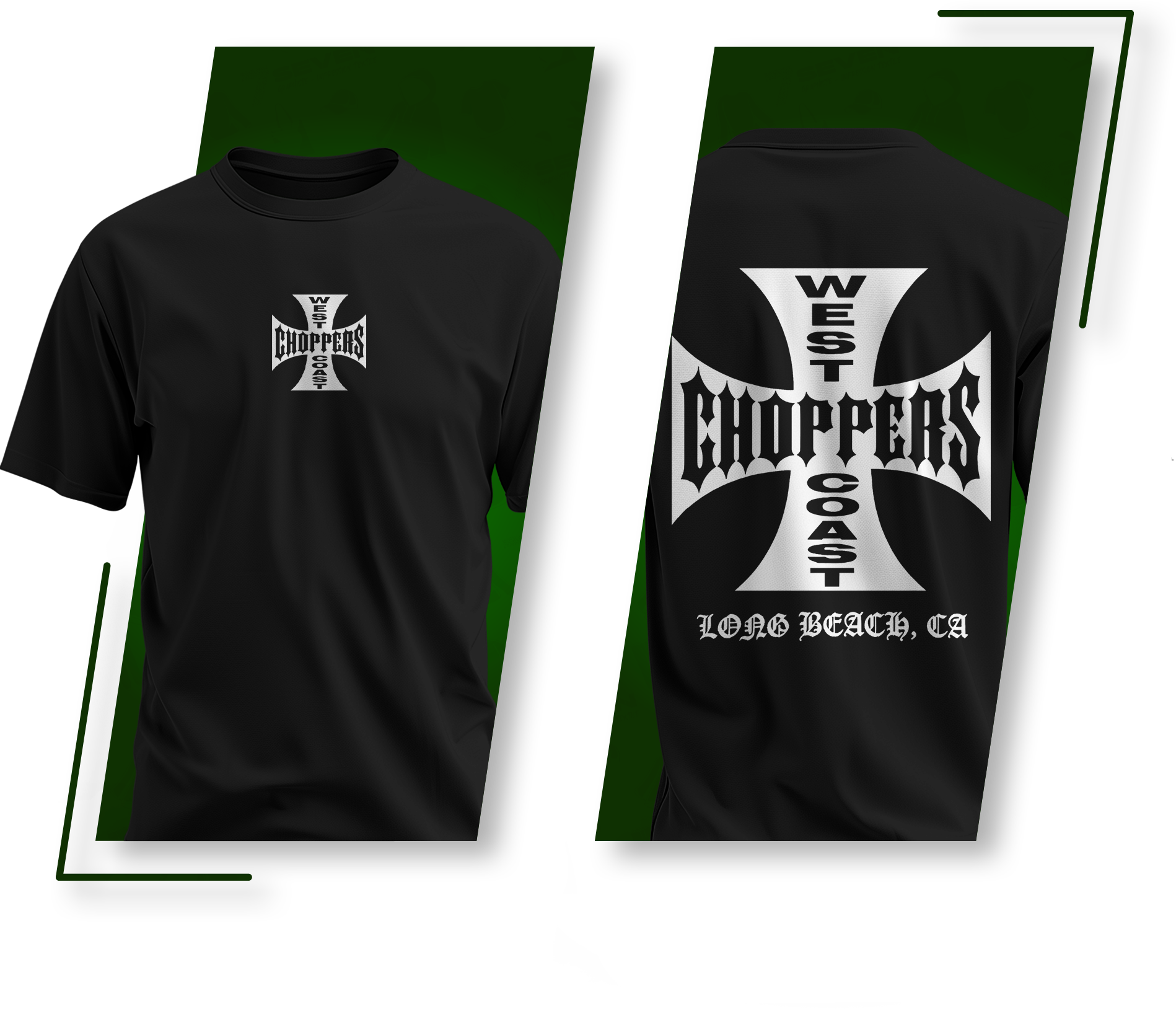 Marquage textile style biker blanc sur noir - finesse DTF